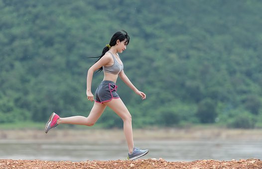 Description: Woman, Running, Run, Fitness, Sports